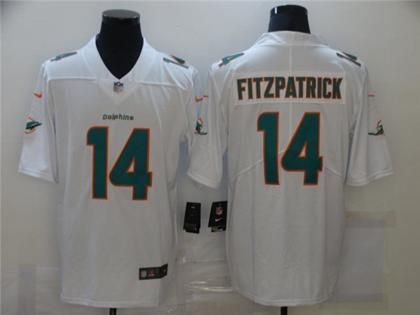 Mens Miami Dolphins #14 Ryan Fitzpatrick Nike White Vapor Untouchable Jersey