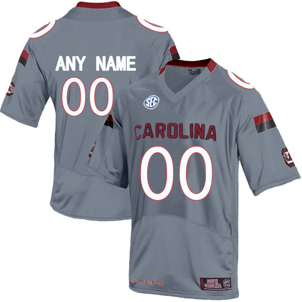 Men's South Carolina Gamecocks Custom 2017 Grey Under Armour NCAA Football Jersey