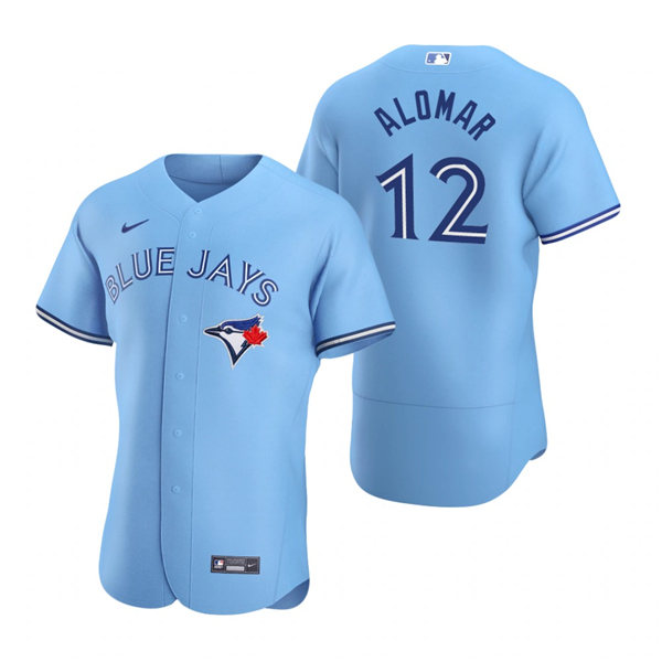 Men's Toronto Blue Jays Retired Player #12 Roberto Alomar Nike Powder Blue Alternate Flex Base Jersey