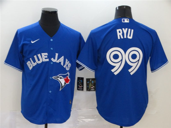 Men's Toronto Blue Jays #99 Hyun-jin Ryu Nike Royal Cool Base Jersey