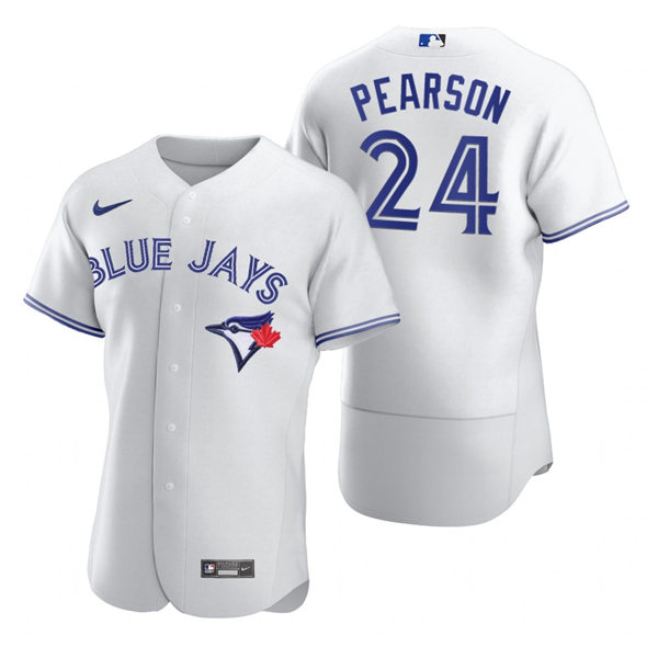 Men's Toronto Blue Jays #24 Nate Pearson Nike White Home Flex Base Jersey