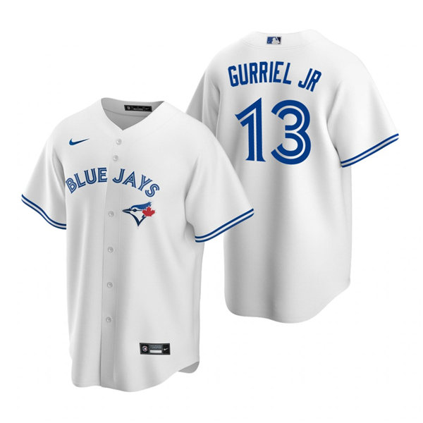 Men's Toronto Blue Jays #13 Lourdes Gurriel Jr. Nike White Home Cool Base Jersey