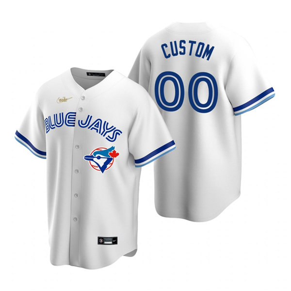 Men's Toronto Blue Jays Custom Nike White Cooperstown Collection Home Jersey