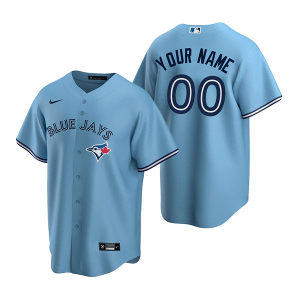 Mens Toronto Blue Jays Custom George Bell Dave Winfield Joe Carter Nike Powder Blue Alternate Cool Base Jersey