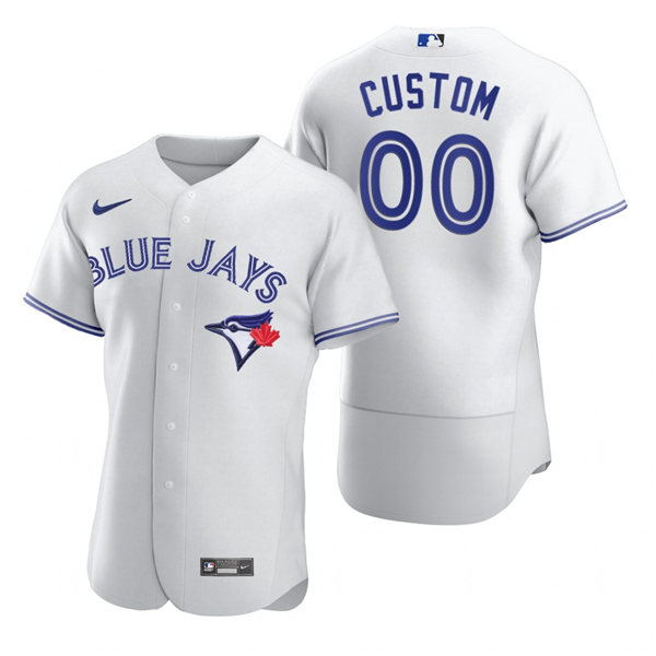 Men's Toronto Blue Jays Custom  Nike White Home Flex Base Jersey