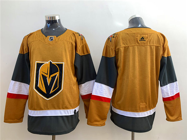 Mens Vegas Golden Knights Blank Gold Adidas Stiched NHL Team Jersey