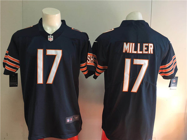 Men's Chicago Bears #17 Anthony Miller Nike Navy Vapor Limited Footbll Jersey