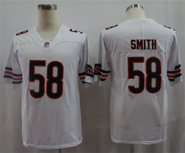 Men's Chicago Bears #58 Roquan Smith Nike White Vapor Limited Footbll Jersey