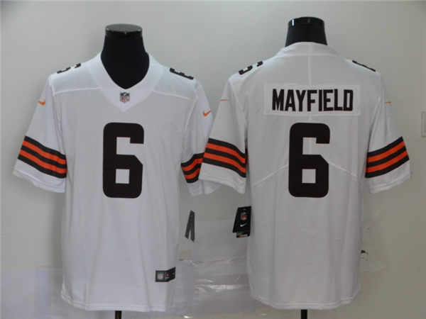 Men's Cleveland Browns #6 Baker Mayfield Nike White Vapor Limited Jersey