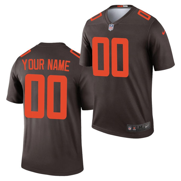 Men Cleveland Browns Custom Brown 2020 Alternate Nike Legend Jersey