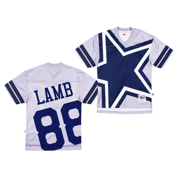 Men's Dallas Cowboys #88 CeeDee Lamb Nike Gray Big Face Football Jersey