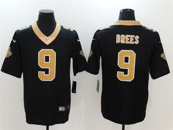 Men's New Orleans Saints #9 Drew Brees Black Nike Vapor Untouchable Limited Jersey