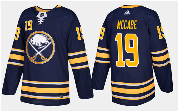 Men's Buffalo Sabres #19 Jake McCabe Adidas Home Navy Jersey