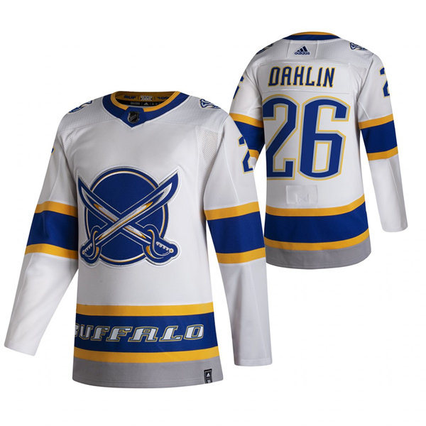 Mens Buffalo Sabres #26 Rasmus Dahlin Adidas 2020-21 NHL Reverse Retro Special Edition Jersey 