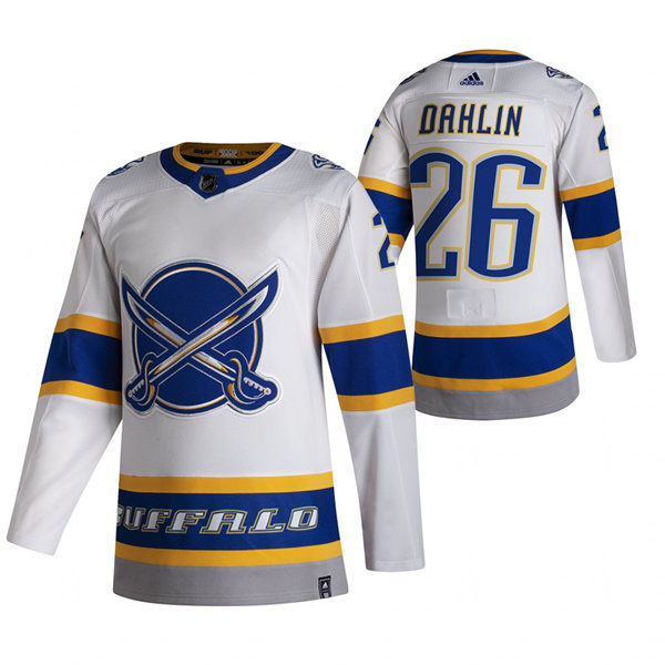 Mens Buffalo Sabres #26 Rasmus Dahlin Adidas 2020-21 NHL Reverse Retro Special Edition Jersey