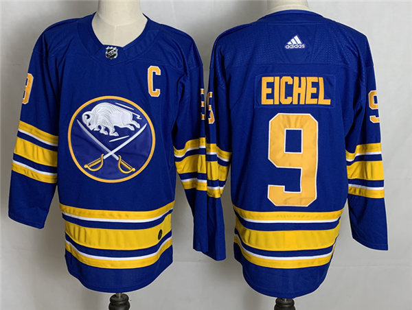 Men's Buffalo Sabres #9 Jack Eiche Adidas Home Premier Royal Jersey