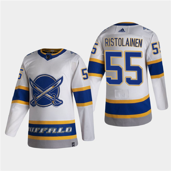 Mens Buffalo Sabres #55 Rasmus Ristolainen 2021 Season Reverse Retro Authentic Special Edition White Jersey