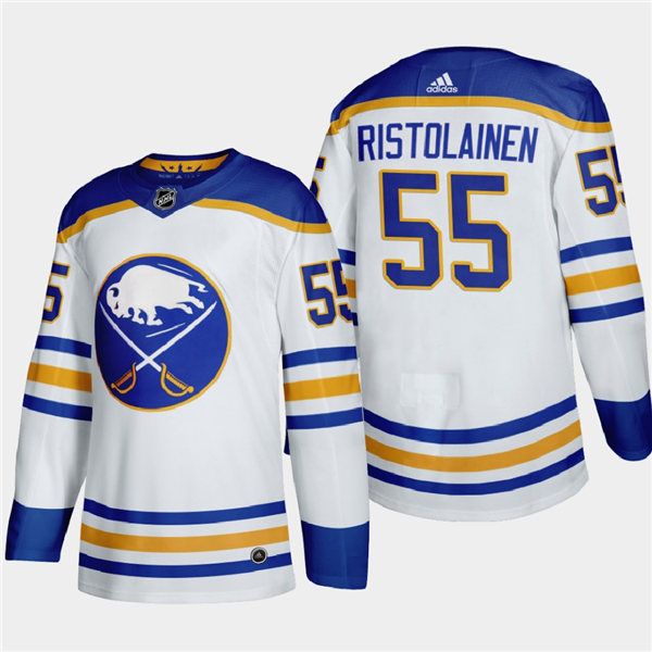 Men's Buffalo Sabres #55 Rasmus Ristolainen Adidas White Away Premier Royal Jersey