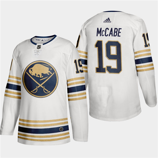 Men's Buffalo Sabres #19 Jake McCabe White 50th Season Premier Player Jersey