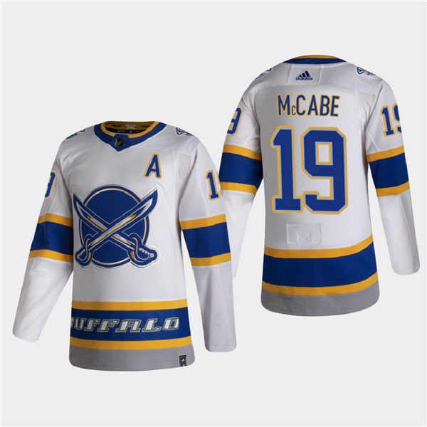 Men's Buffalo Sabres #19 Jake McCabe Adidas 2020-21 NHL Reverse Retro Special Edition Jersey