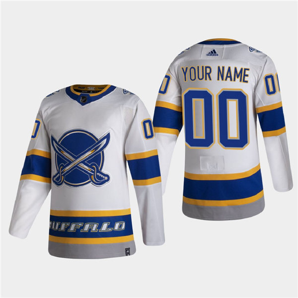 Mens Buffalo Sabres Custom Dominik Hasek Danny Gare Pat LaFontaine Alexander Mogilny Jim Kelley 2020-21 NHL Reverse Retro Special Edition Jersey 