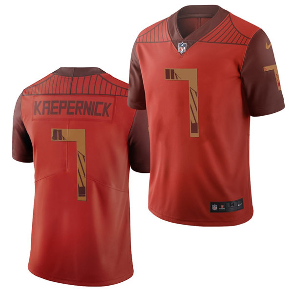 Men's San Francisco 49ers #7 Colin Kaepernick Orange Nike NFL City Edition Vapor Limited Jersey