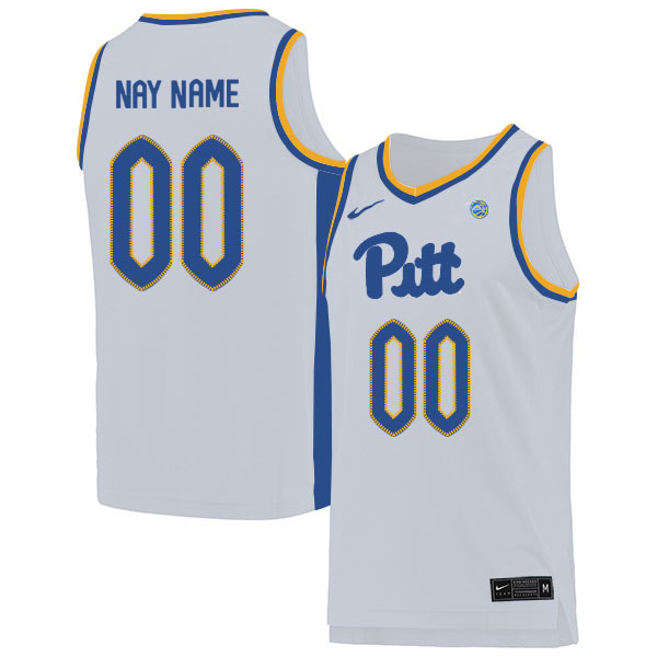 Mens Pittsburgh Panthers Custom Nike White College Basketball Game Jersey