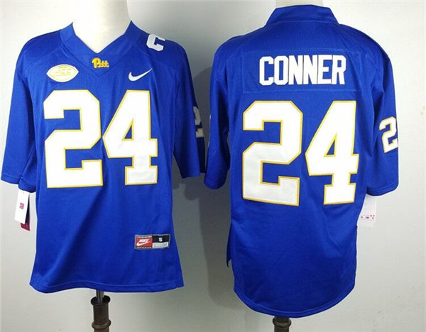 Mens Pittsburgh Panthers #24 James Conner Nike Vintage Royal College Football Jersey