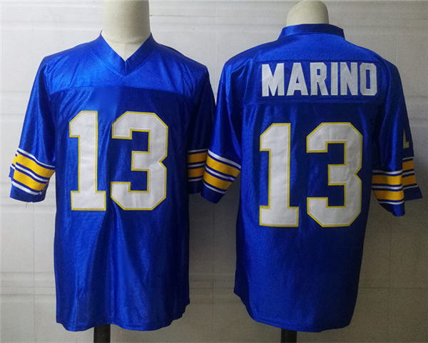 Mens Pittsburgh Panthers #13 Dan Marino Vintage Royal College Football Jersey