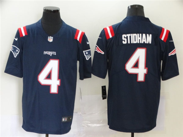 Men's New England Patriots #4 Jarrett Stidham Navy Nike Color Rush Legend Player Limited Jersey 