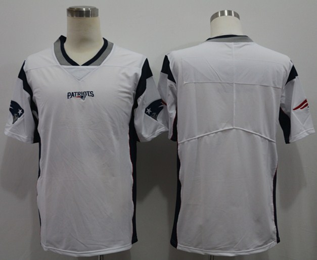 Men's New England Patriots Blank White Nike Vapor Untouchable Limited Team Jersey 