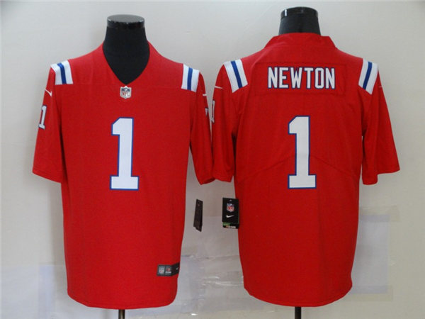 Men's New England Patriots #1 Cam Newton Red Nike Vapor Untouchable Limited Jersey