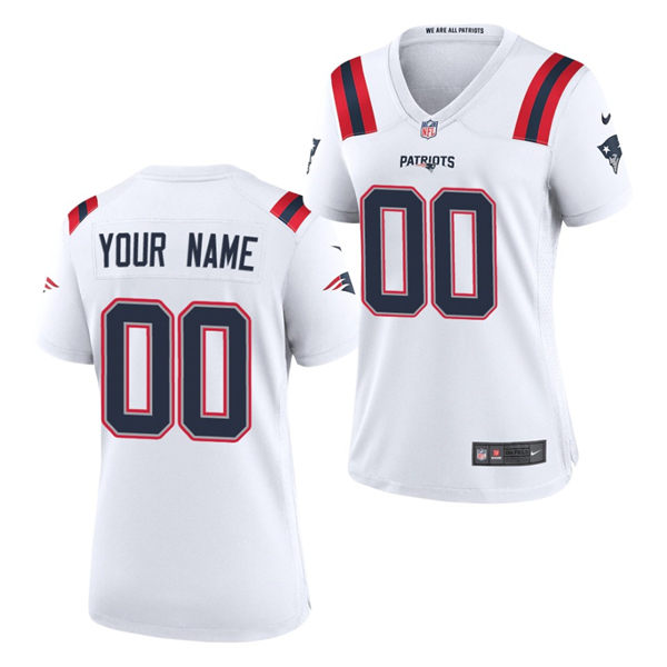 Women New England Patriots Custom Nike Color Rush Legend Limited Jersey 