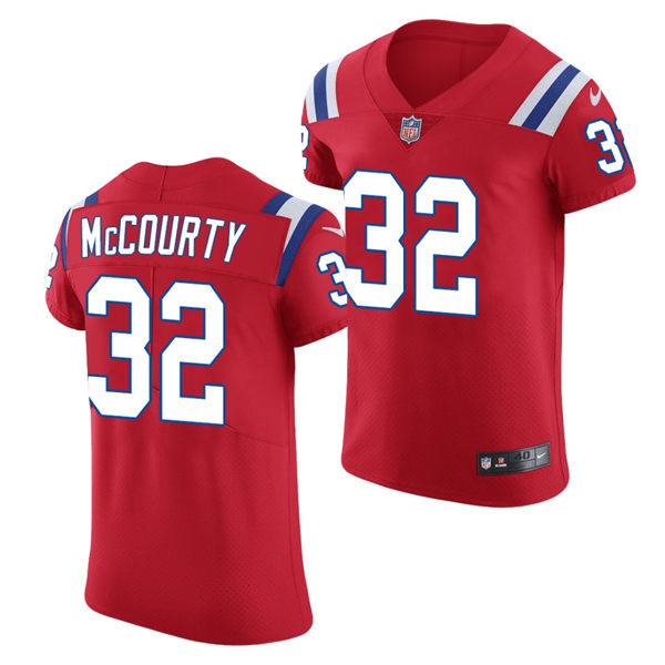 Men's New England Patriots #32 Devin McCourty Red Nike Vapor Untouchable Limited Jersey