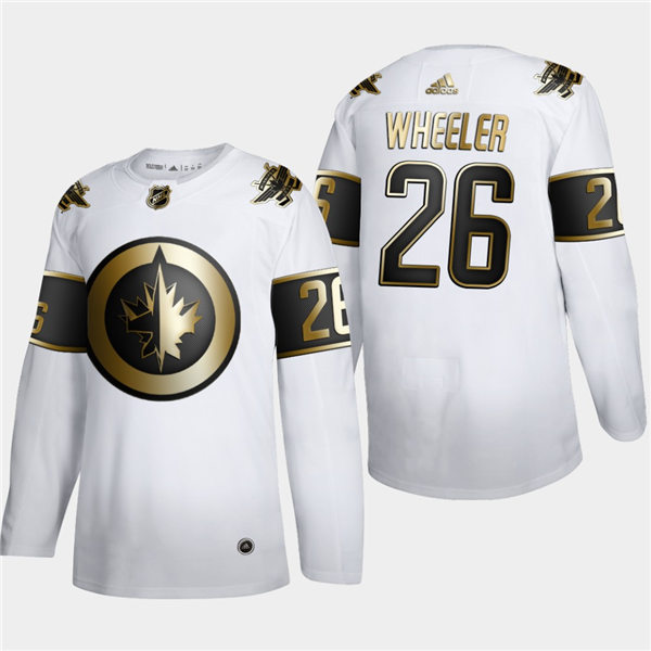 Men's Winnipeg Jets #26 Blake Wheeler adidas NHL Golden Edition White Authentic Jersey