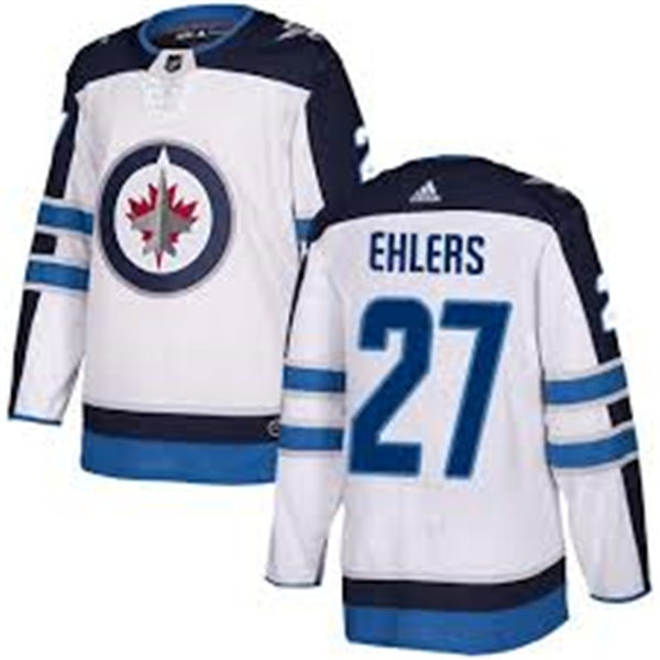 Men's Winnipeg Jets #27 Nikolaj Ehlers adidas White Away Stitched NHL Jersey 