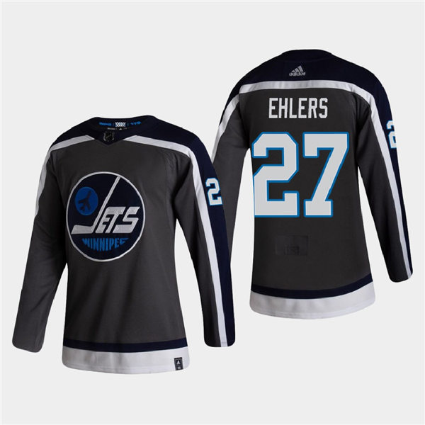 Men's Winnipeg Jets #27 Nikolaj Ehlers adidas Gray 2021 NHL Season Reverse Retro Stitched Jersey 