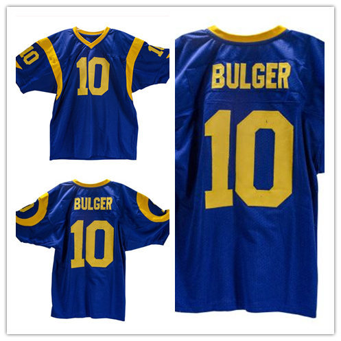 Men's St.Louis Rams #10 Marc Bulger Royal Mitchell & Ness Throwback Vintage Football Jersey