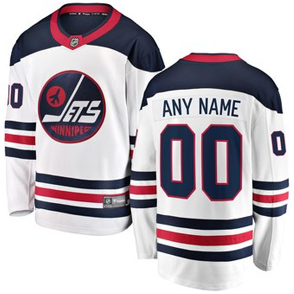 Men's Winnipeg Jets adidas Branded White Heritage Custom Jersey