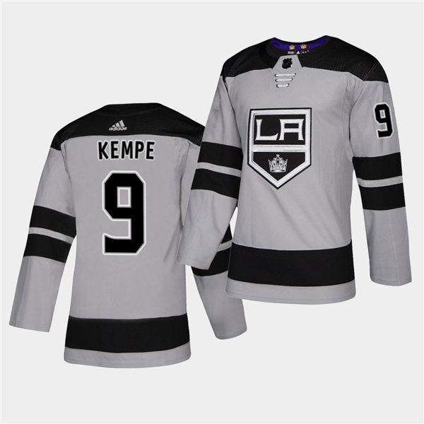 Men's Los Angeles Kings #9 Adrian Kempe adidas Alternate Grey Stitched NHL Jersey