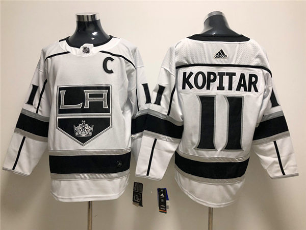 Men's Los Angeles Kings #11 Anze Kopitar adidas White Away NHL Jersey