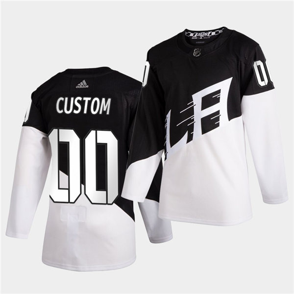 Men's Los Angeles Kings  Adidas Black White 2020 NHL Stadium Series Jersey