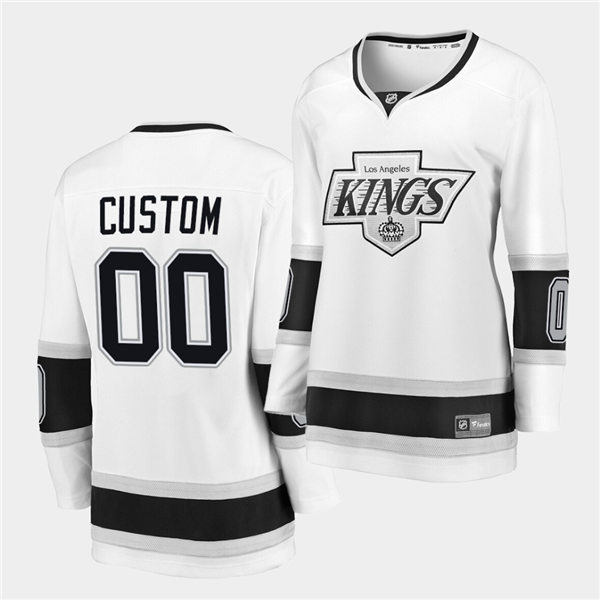 Women's Los Angeles Kings Custom adidas White Away Jersey