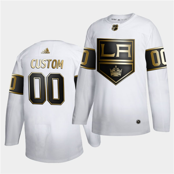 Men's Los Angeles Kings 2020-21 adidas White  Golden Edition Limited Authentic Jersey