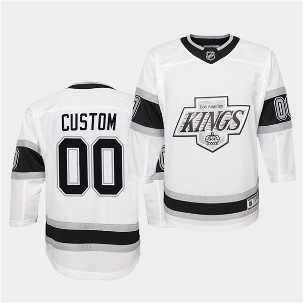Youth Los Angeles Kings Custom adidas White Away Jersey