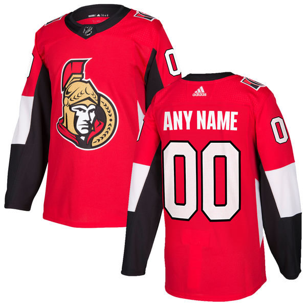 Men's Ottawa Senators adidas Red Authentic Custom NHL Jersey