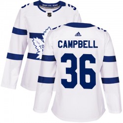 Men's Toronto Maple Leafs #36 Jack Campbell adidas Away White Player Jersey
