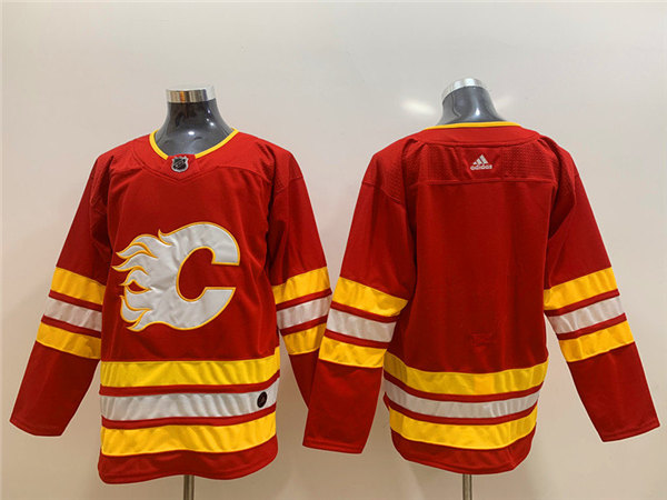 Men's Calgary Flames Blank adidas Red Alternate Team Jersey