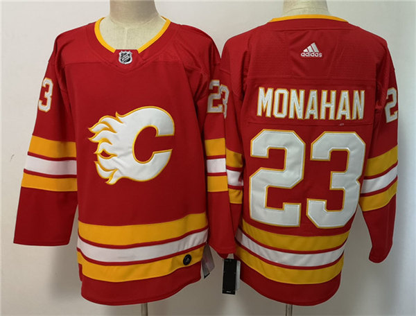 Men's Calgary Flames #23 Sean Monahan adidas Red Alternate Jersey