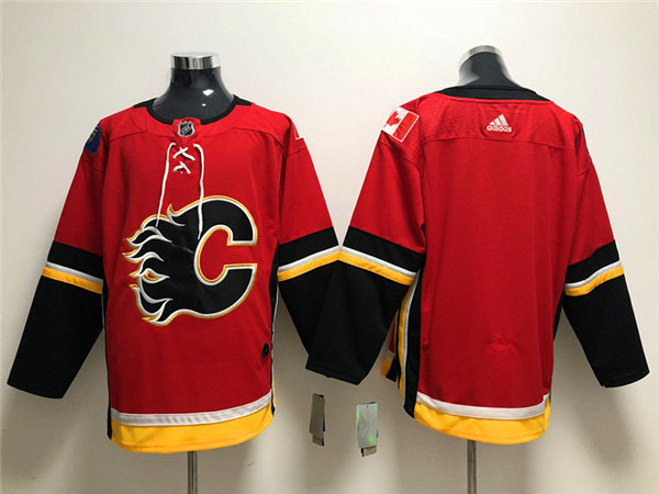 Men's Calgary Flames Blank adidas Red Home Team Jersey